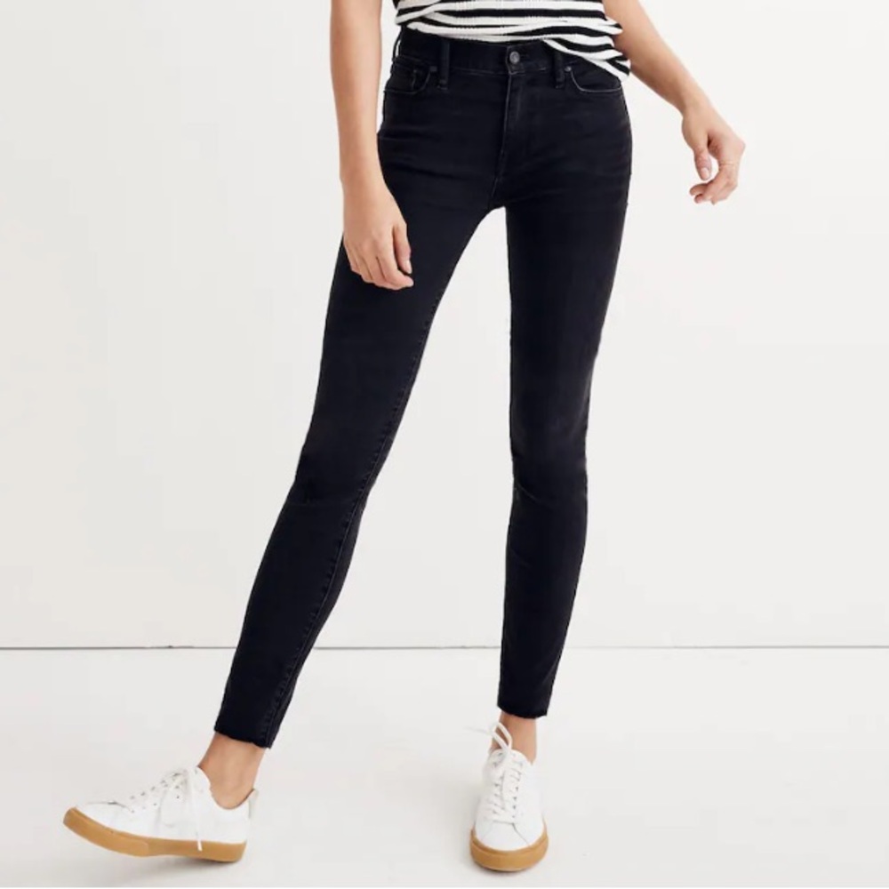 Madewell Super High Waist Black Skinny Jeans
